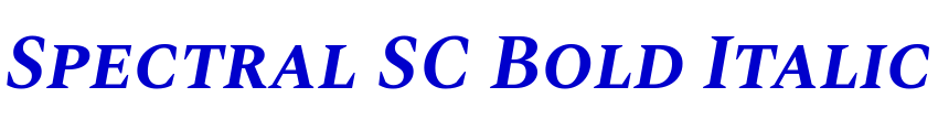 Spectral SC Bold Italic लिपि